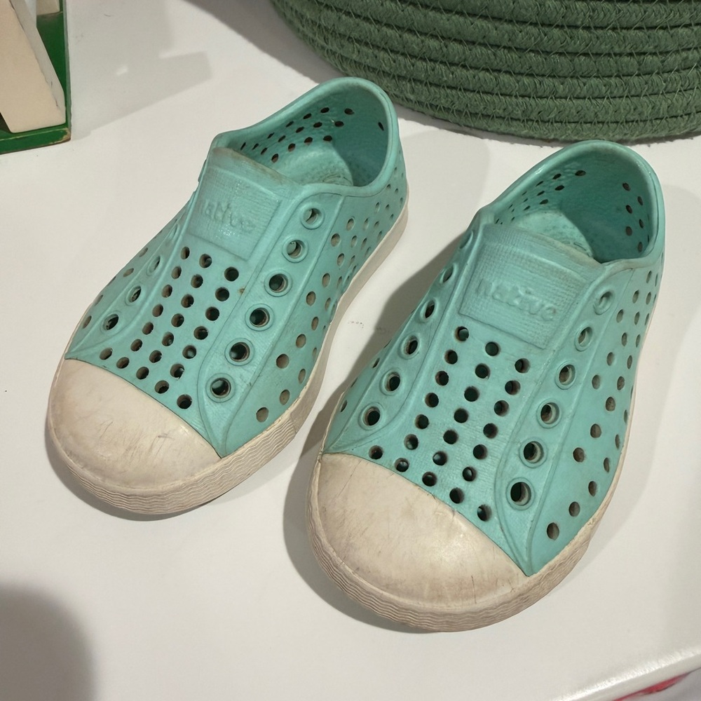 Native Mint Green Perforated Slip-Ons